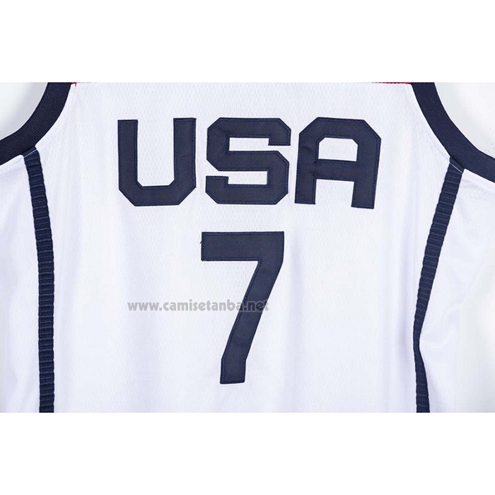 Camiseta USA 2021 Kevin Durant #7 Blanco